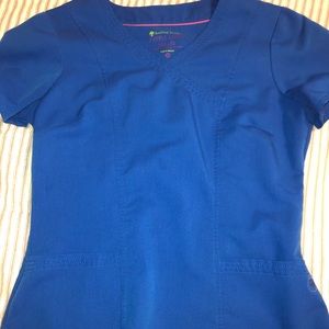 XS Healing Hands purple label scrub top